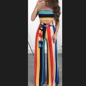 Co-Ord Set Multi Color Stripe